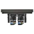 FORTE&PIANO Розетка компьютерная двойная RJ45 кат.5E FP333 серый IEK