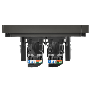 FORTE&PIANO Розетка компьютерная двойная RJ45 кат.5E FP333 серый IEK