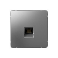 ARTGALLERY РОЗЕТКА компьютерная RJ45, кат. 6A, механизм, СТАЛЬ GAL000986
