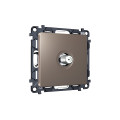 MA643050 Комплект механизма TV розетки SAT 5-2400MHz 3.5dB ALFA Темная бронза матовый QUANT (AP6430, VM215) AMBRELLA VOLT