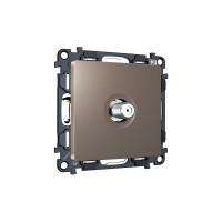 MA643050 Комплект механизма TV розетки SAT 5-2400MHz 3.5dB ALFA Темная бронза матовый QUANT (AP6430, VM215) AMBRELLA VOLT