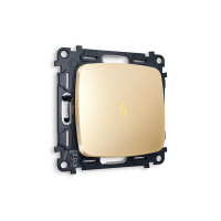 MO602010 Комплект механизма 1-кл выключателя с подсветкой 3200K OMEGA Шампань QUANT OP6020, VM101, G11Y AMBRELLA VOLT