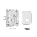 MO132010 Комплект механизма компьютерной розетки OMEGA Белый матовый RJ-458P8C CAT6 с шторкой QUANT OP1320, VM188 AMBRELLA VOLT