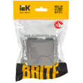 BRITE Выключатель 1-клавишный проходной с индикацией 10А ВС10-1-7-БрС сталь IEK