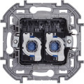 INSPIRIA Розетка компьютерная двойная RJ45 категория 6 UTP антрацит