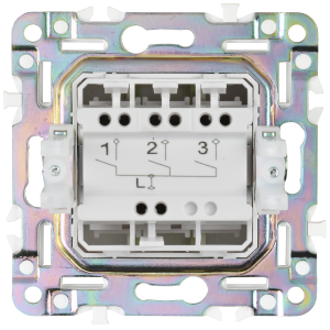 SKANDY Выключатель 3-клавишный 10А SK-V11G мятный IEK