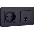 INSPIRIA Розетка компьютерная RJ45 категория 5Е UTP антрацит