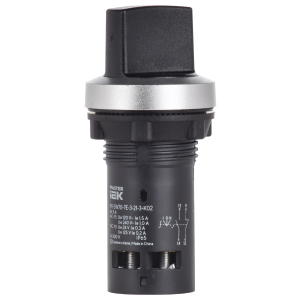 Переключатель IP65 3 позиции моноблок NO+NC чёрный MASTER IEK