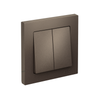 ATLASDESIGN 2-клавишный ВЫКЛЮЧАТЕЛЬ, сх.5, 10АХ, в сборе, быстрозажим. клем., МОККО ATN000652S