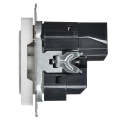 BRITE Розетка 1-местная с заземлением с защитными шторками 16А с USB AA 5В 3,1А РЮш10-2-БрАБ арктический белый IEK