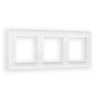 AF380103 Рамка ALFA Platos Белый Стекло закаленное натуральное 3-ая AMBRELLA VOLT