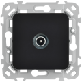 FLITE Розетка TV экранированная проходная тип M РТВм-1-1-2-ФлЧ черный IEK