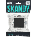 SKANDY Выключатель 2-клавишный перекрестный 10А SK-V06Bl черный IEK