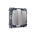 MO505010 Комплект механизма 3-кл выключателя OMEGA Сталь матовый QUANT OP5050, VM133 AMBRELLA VOLT