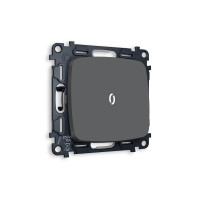 MO902035 Комплект механизма 1-кл проходного выключателя с подсветкой 5600K OMEGA Графит мягкое касание QUANT OP9020, VM105, G25W AMBRELLA VOLT