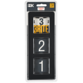 BRITE Рамка 3-местная РУ-3-2-Бр стекло черный RE IEK