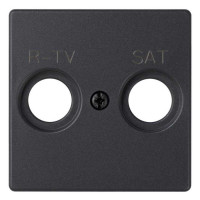 Накладка на розетку TV-SAT Simon SIMON 82, скрытый монтаж, графит, 82097-38