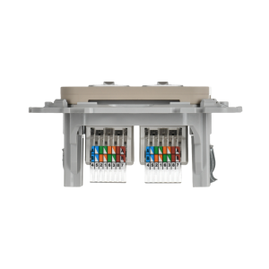 FLITE Розетка 2-местная компьютерная RJ45 категория 5Е UTP РК5е-2-0-ФлЛ льняной IEK