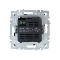 BRITE Розетка USB A+C 18Вт РЮ11-1-БрШ шампань IEK