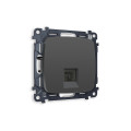 MO912030 Комплект механизма телефонной розетки OMEGA Графит мягкое касание RJ-11(4P4C) с шторкой QUANT (OP9120, VM190) AMBRELLA VOLT