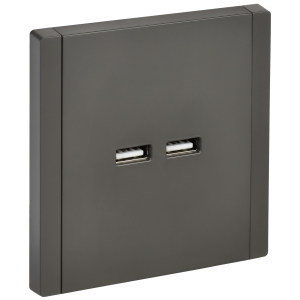 FORTE&PIANO Розетка USB A+A 3,1А FP349 серый IEK