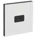FORTE&PIANO Розетка HDMI FP240M металл белый IEK