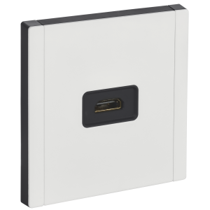 FORTE&PIANO Розетка HDMI FP240M металл белый IEK