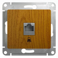 GLOSSA РОЗЕТКА компьютерная RJ45 кат. 5e, механизм, ДУБ GSL000581K