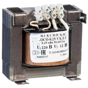 ОСО-0,25 УХЛ3 220/12, IP00, трансформатор