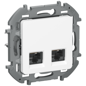IEKINSPIRIA Розетка компьютерная двойная RJ45 категория 6 UTP 6738401 белый IEK