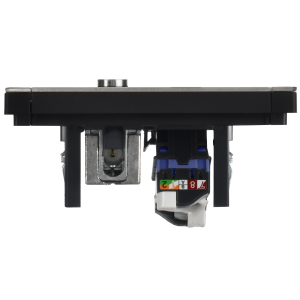 FORTE&PIANO Розетка двойная TV+RJ45 кат.6 FP737M металл никель IEK