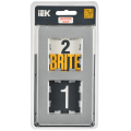 BRITE Рамка 2-местная РУ-2-1-Бр металл алюминий RE IEK