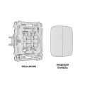 MO363010 Комплект механизма 2-кл выключателя OMEGA Серо-бежевый матовый QUANT OP3630, VM115 AMBRELLA VOLT