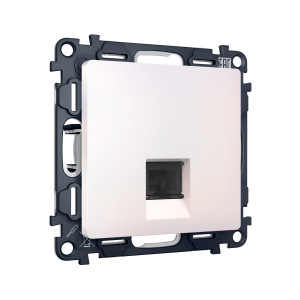 MA212005 Комплект механизма компьютерной розетки RJ-45 экранированной с автоматической защитной шторкой ALFA Жемчуг QUANT (AP2120, VM185) AMBRELLA VOLT