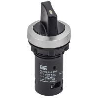 Переключатель IP65 2 позиции моноблок 1NO+1NC чёрный MASTER IEK