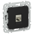 FLITE Розетка компьютерная RJ45 категория 5Е STP РК5е-1-1-ФлЧ черный IEK