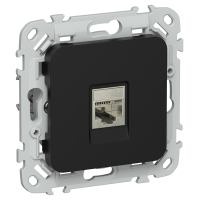 FLITE Розетка компьютерная RJ45 категория 5Е STP РК5е-1-1-ФлЧ черный IEK