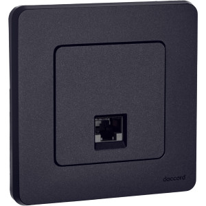 INSPIRIA Розетка компьютерная RJ45 категория 6 UTP антрацит