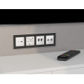 MA132110 Комплект механизма компьютерной двойной розетки RJ-45 с автоматической защитной шторкой ALFA Белый матовый QUANT (AP1321, VM189) AMBRELLA VOLT
