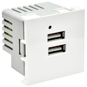PRIMER РКЮ-23-40-П Розетка USB A+A 5В 4,2А (2 модуля) белая IEK