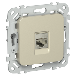 FLITE Розетка компьютерная RJ45 категория 6 STP РК6-1-1-ФлШ шампань IEK