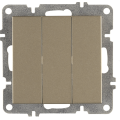 Arvia Electric, L/K Механизм, Выключатель трехклавишный, (титан)