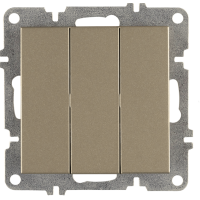Arvia Electric, L/K Механизм, Выключатель трехклавишный, (титан)