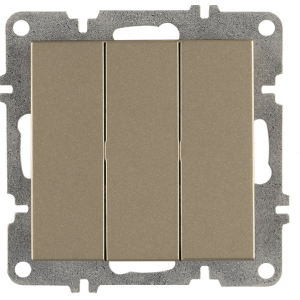 Arvia Electric, L/K Механизм, Выключатель трехклавишный, (титан)