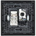 FORTE&PIANO Розетка двойная RJ11+RJ45 кат.5E FP635M металл шампань IEK