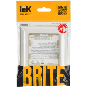 BRITE Рамка 1-местная РУ-1-Бр бежевый/жемчужный IEK