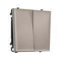 MS363010 Комплект механизма 2-кл выключателя SIGMA Серо-бежевый матовый 10A-250V QUANT PRO (SP3630, PR115)