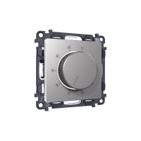 MA505710 Комплект механизма терморегулятора с датчиком для теплого пола с подсветкой 16A-250V ALFA Сталь матовый QUANT (AP5057, VM1381) AMBRELLA VOLT