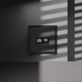 Розетка телевизионная встраиваемая VOLTUM S70 TVRJ45 кат. 6, черный матовый