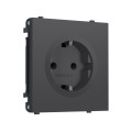 MS907010 Комплект механизма электрической розетки SIGMA Графит Мягкое касание 50Hz 2P+E с/з с/ш 16A-250V QUANT PRO (SP9070, PR141)